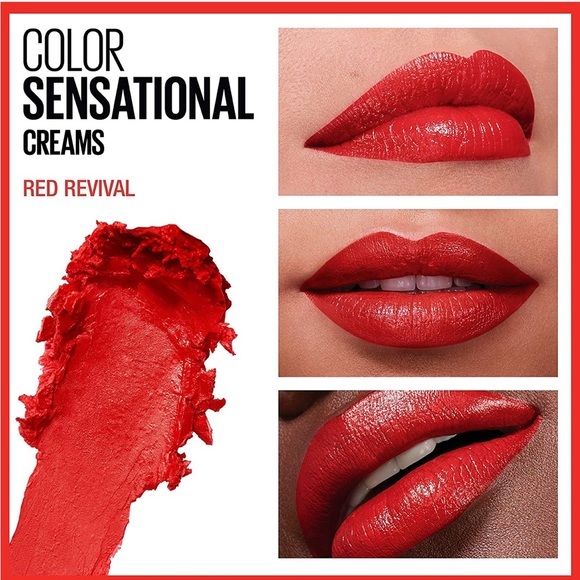 Maybelline New York Color Sensational Lipstick‎ Red Revival Cream 645 new 1.5* - Picture 6 of 9